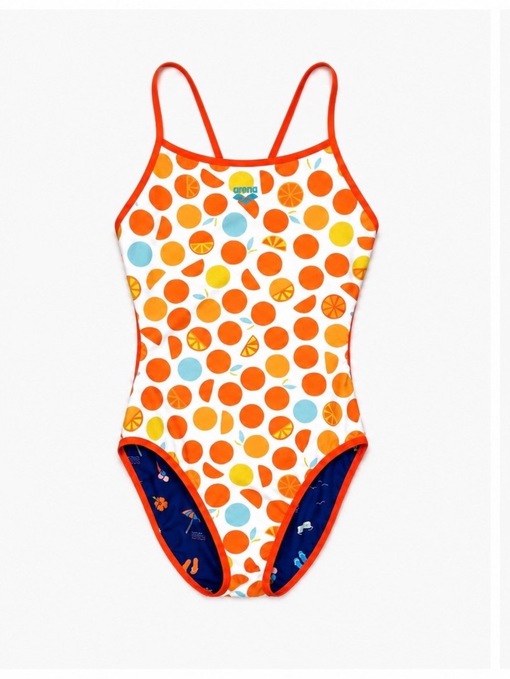 Arena Reversible One Piece Swimsuit Women’s size 28 Mango Multicolored Triathlon